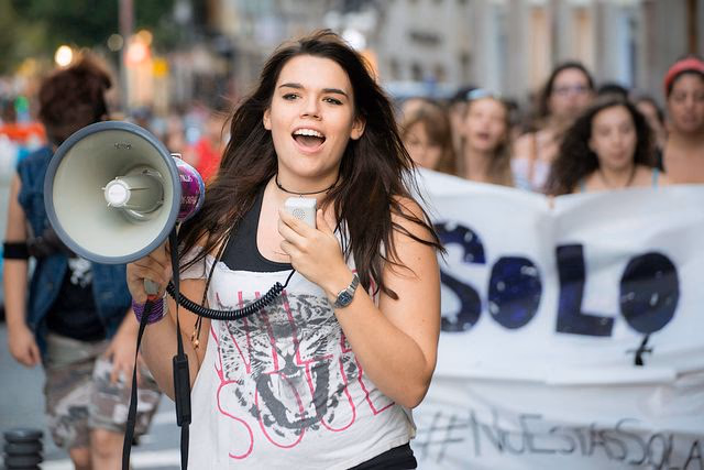 Demo gegen sexuelle Gewalt in Madrid
