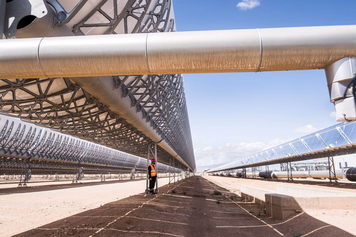 Solar power plant in Morocco