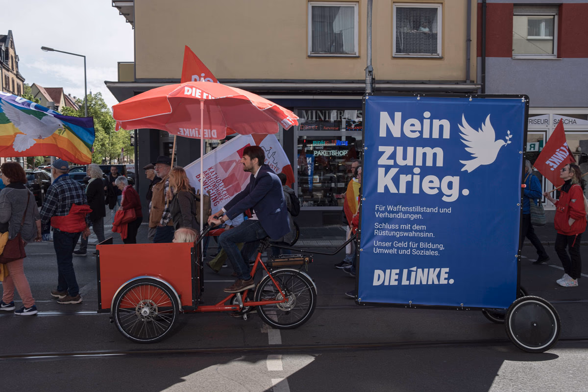 Auf dem Ostermarsch in Nürnberg, April 2025