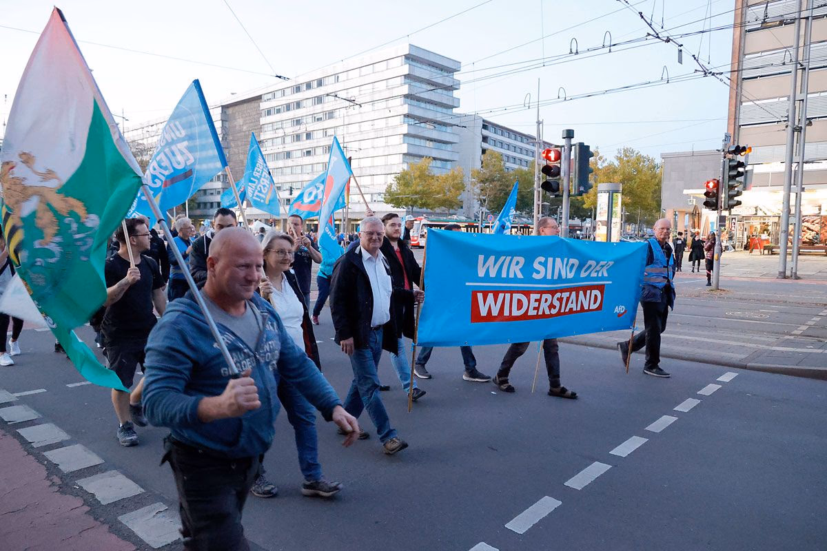 AfD auf Montagsdemo in Chemnitz, 17. Oktober 2022