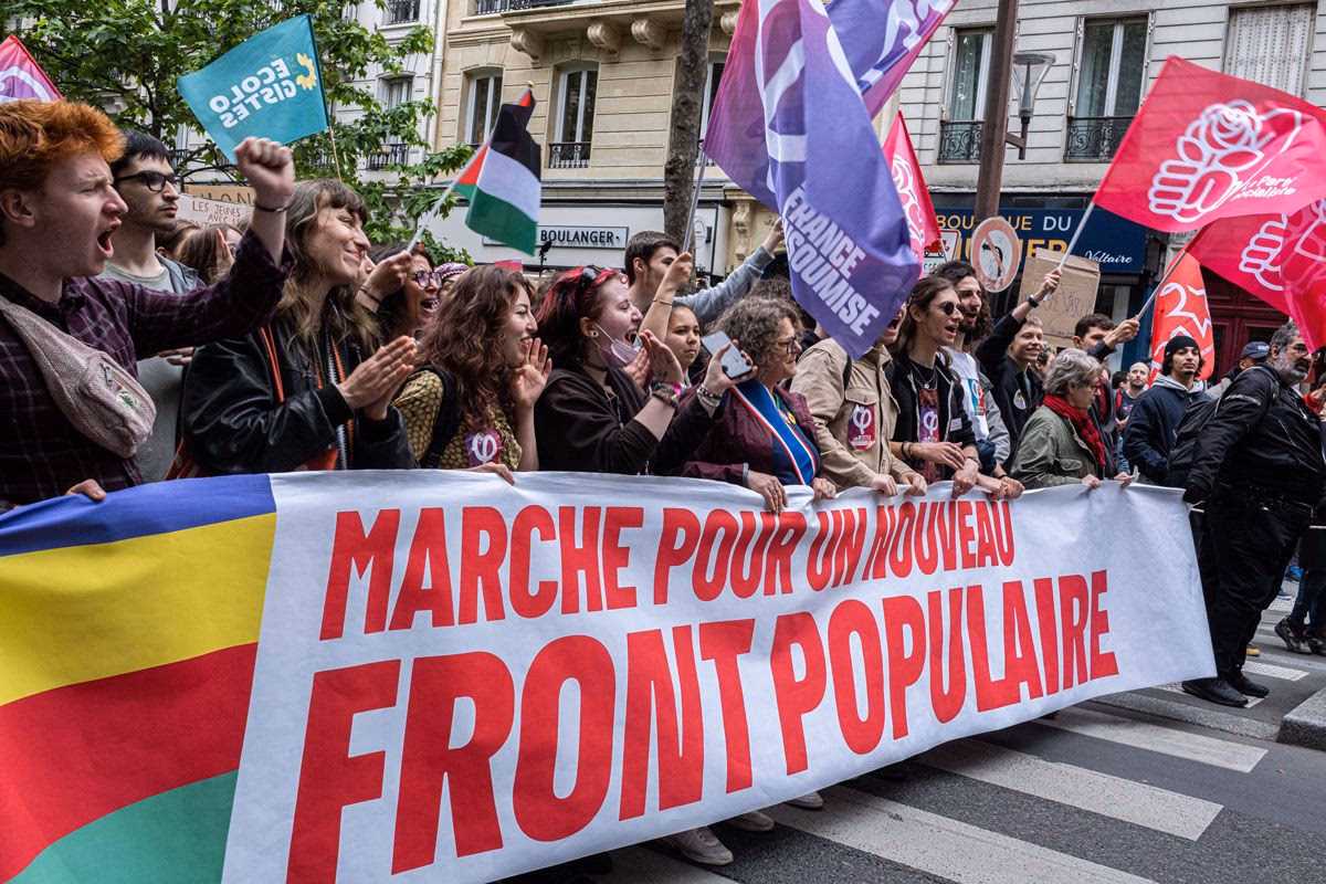 Demonstration der Nouveau Front Populaire gegen die radikale Rechte im Juni vergangenen Jahren in Paris