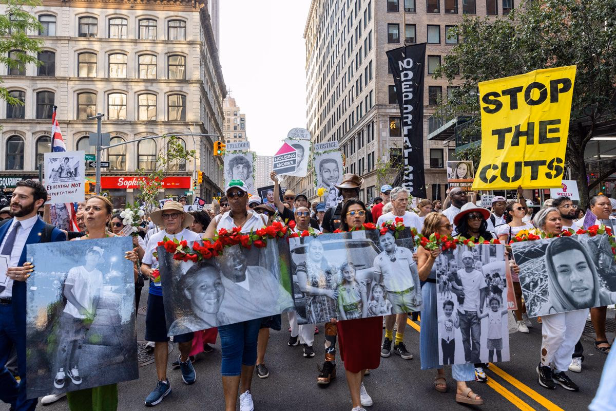 Aktionstag gegen die Massenabschiebungen unter der Trump-Regierung am 17 Juli in New York