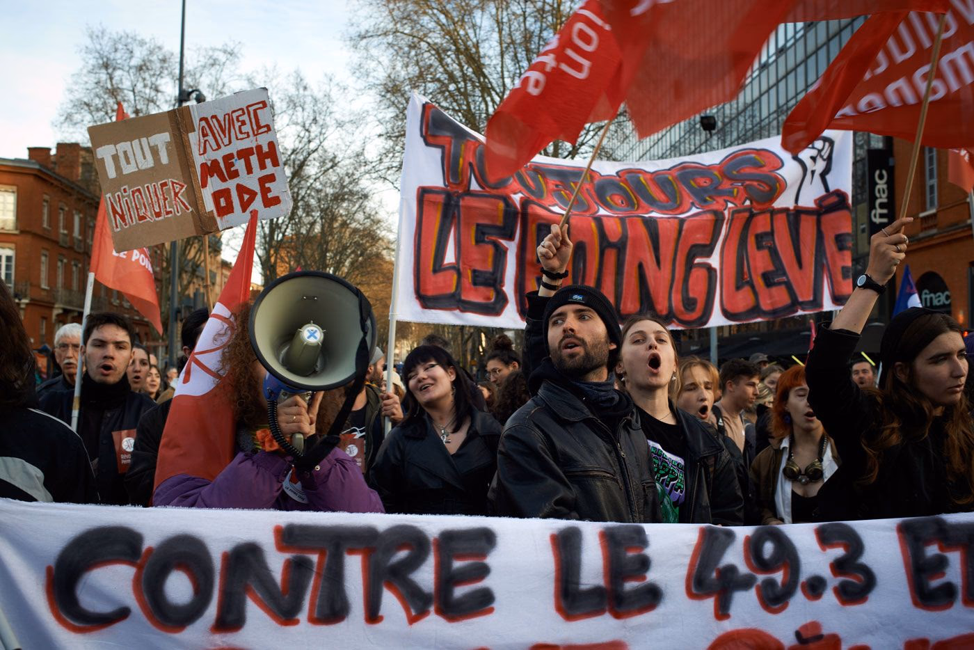 Demonstration gegen die Rentenreform der Regierung Macron in Frankreich