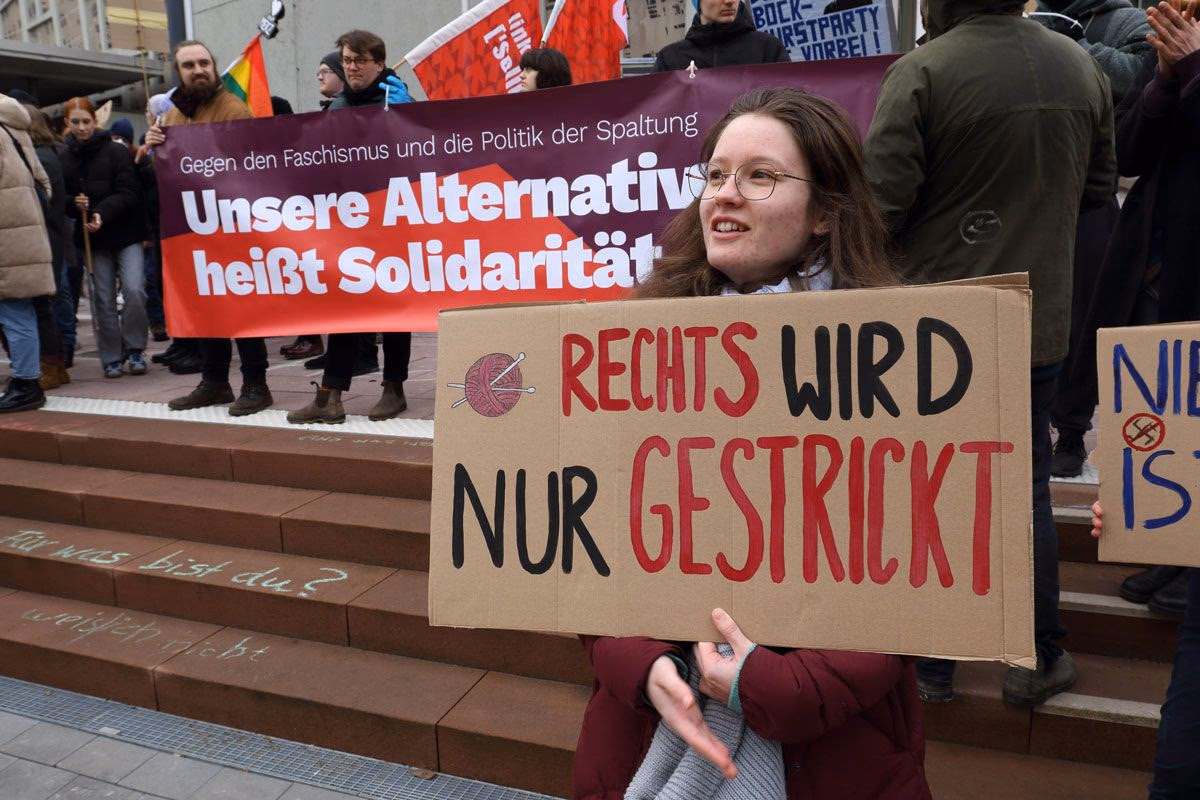 Großdemonstration gegen den Rechtsruck in Marburg, 09.02.2025